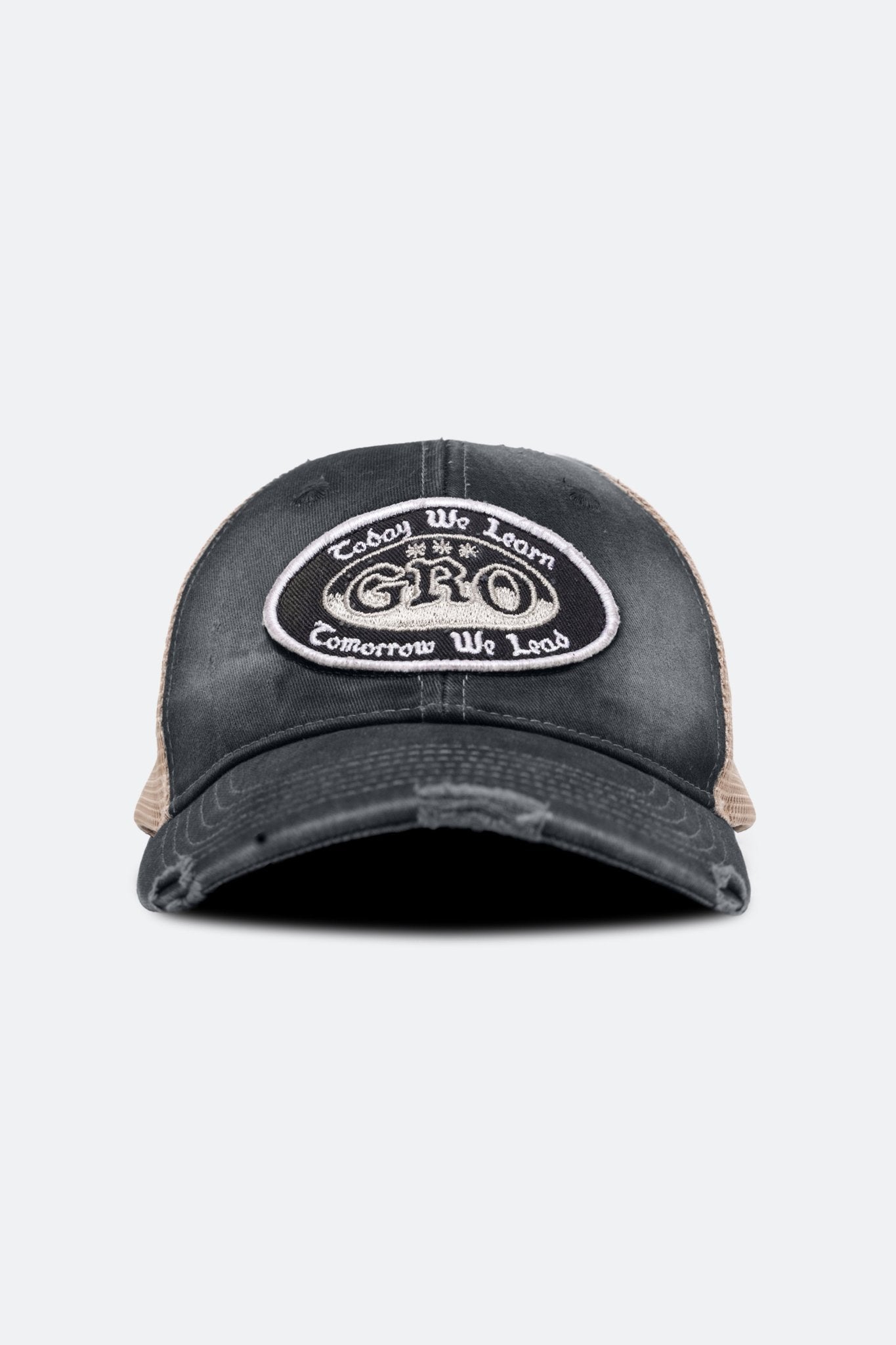 GROCERY X FOOTLOOSE TYCOON DISTRESSED TRUCKER CAP/ WASHED BLACK - GROGROCERY