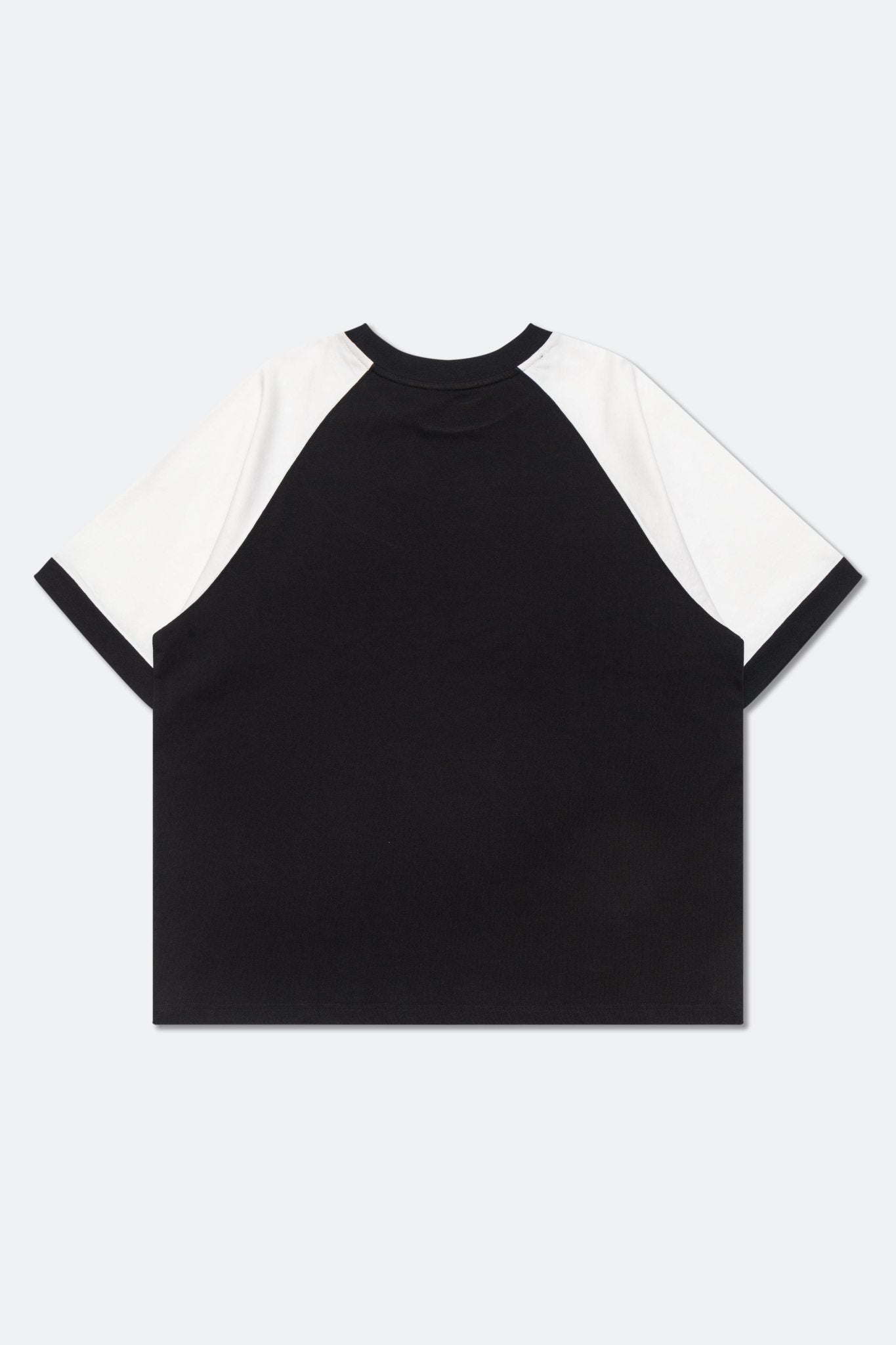 GROCERY X FOOTLOOSE TYCOON RAGLAN TWO TONE BOXY TEE/ BLACK - GROGROCERY