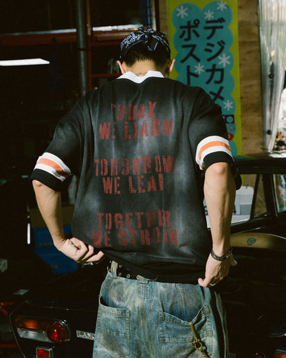 GROCERY X FOOTLOOSE TYCOON TOGETHER WE STRONG WASHED TEE/ BLACK - GROGROCERY