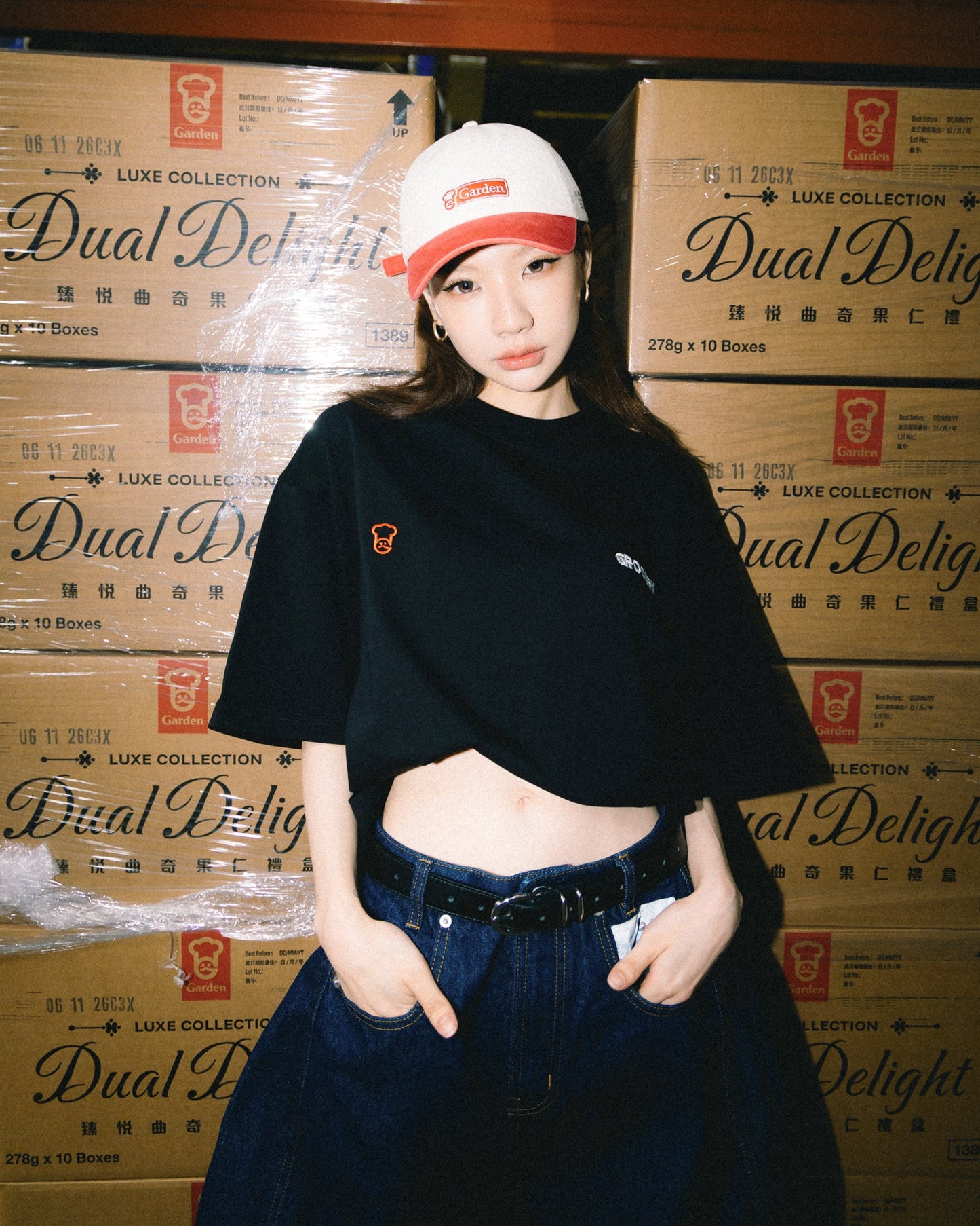GROCERY x GARDEN ARCHIVE LOGO BOXY TEE/ BLACK - GROGROCERY