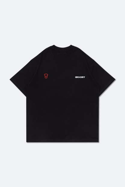 GROCERY x GARDEN ARCHIVE LOGO BOXY TEE/ BLACK - GROGROCERY