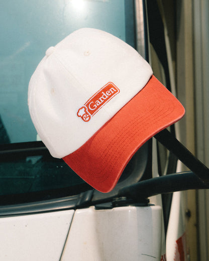 GROCERY x GARDEN CLASSIC LOGO TWO TONE WASHED CAP/ CREAM - GROGROCERY