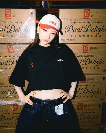 GROCERY x GARDEN CLASSIC LOGO TWO TONE WASHED CAP/ CREAM - GROGROCERY