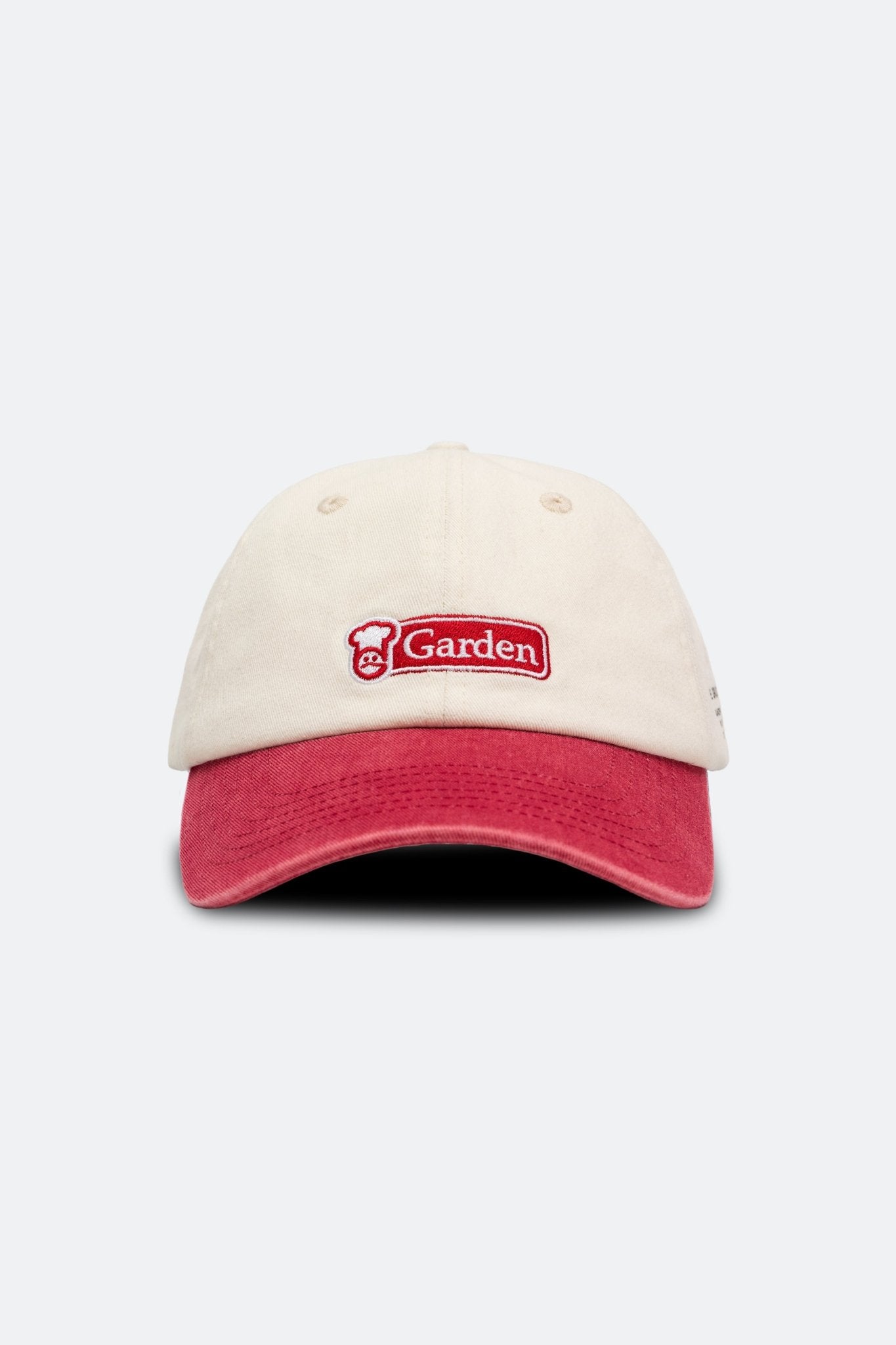 GROCERY x GARDEN CLASSIC LOGO TWO TONE WASHED CAP/ CREAM - GROGROCERY
