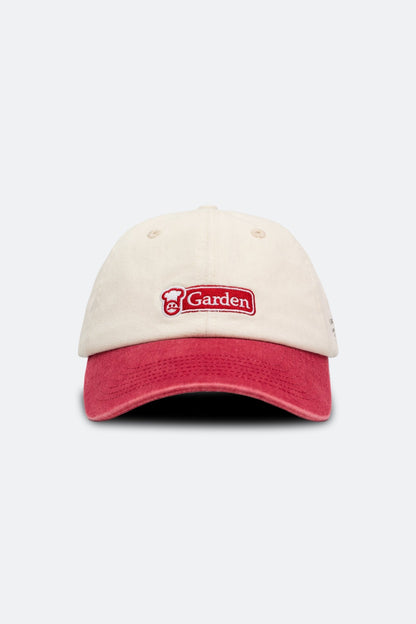GROCERY x GARDEN CLASSIC LOGO TWO TONE WASHED CAP/ CREAM - GROGROCERY