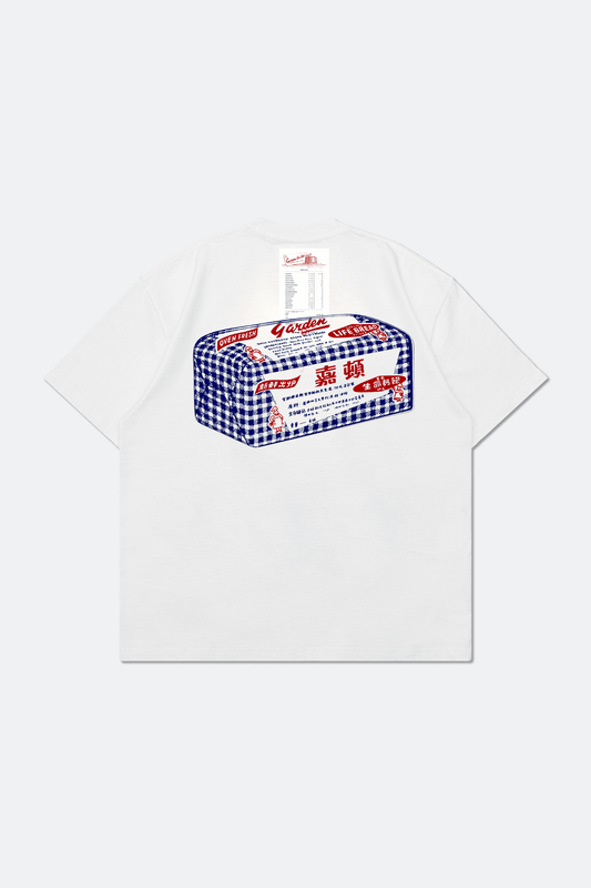 GROCERY x GARDEN LIFE BREAD INVOICE BOXY TEE/ WHITE - GROGROCERY