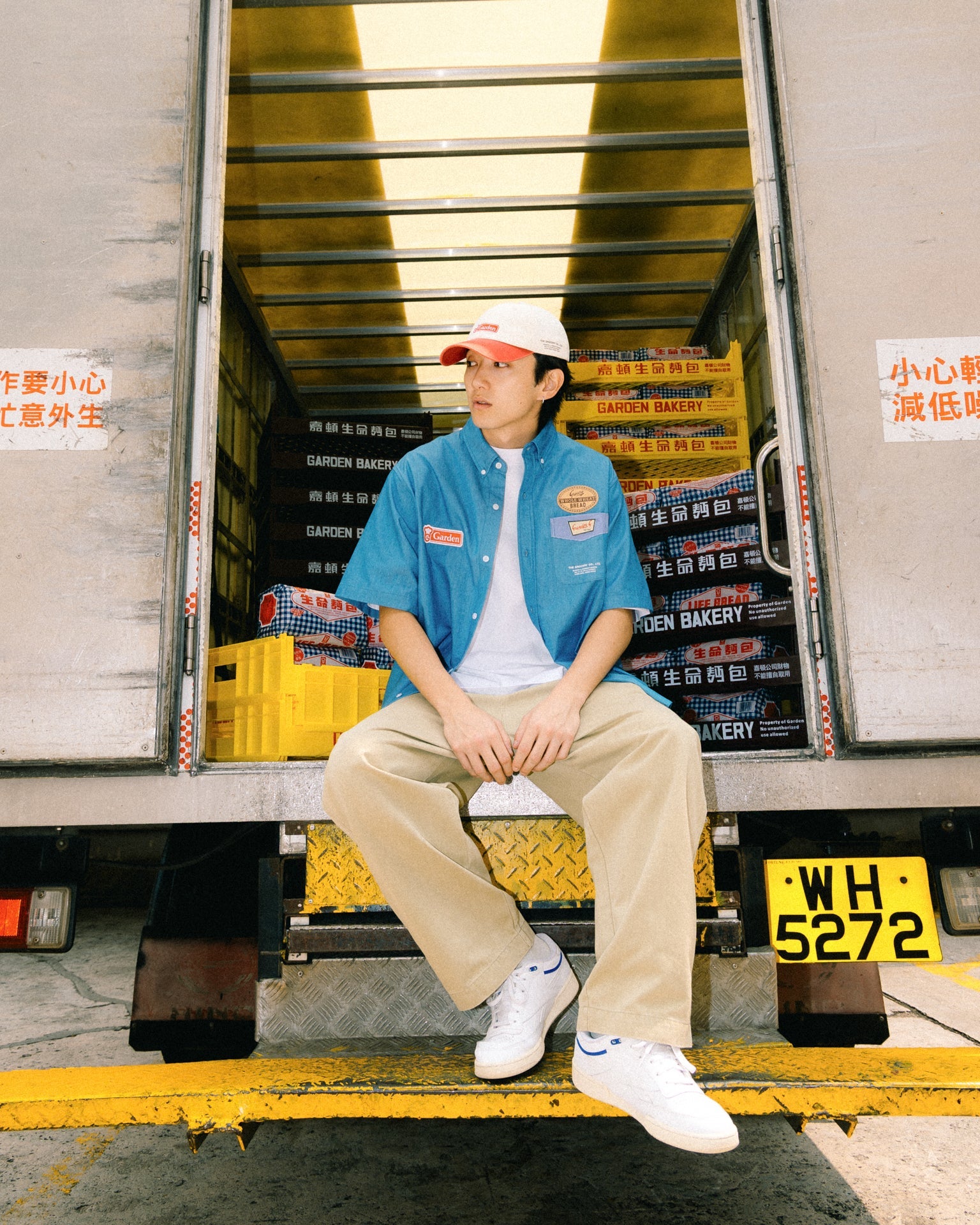 GROCERY x GARDEN PATCH SHORT SLEEVE POCKET SHIRT/ BLUE - GROGROCERY