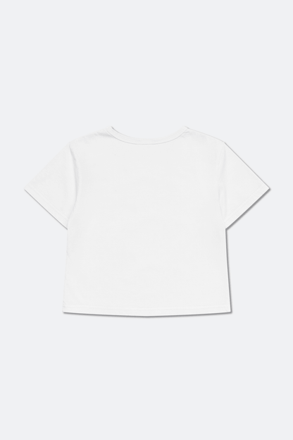 GROCERY x GRRRR LACE HEART CAT BOXY BABY TEE/ WHITE - GROGROCERY