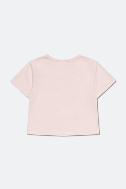 GROCERY x GRRRR LACE HEART CAT WASHED BOXY BABY TEE/ PINK - GROGROCERY