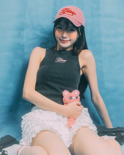 GROCERY x GRRRR LOGO WASHED TANK TOP/ BLACK - GROGROCERY