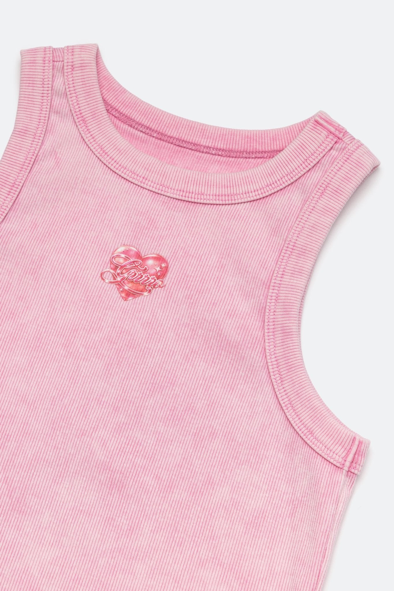 GROCERY x GRRRR LOGO WASHED TANK TOP/ PINK - GROGROCERY