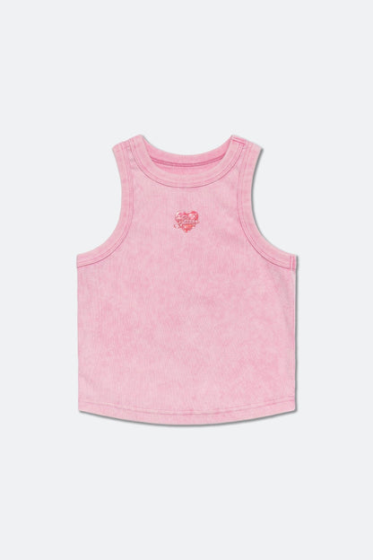GROCERY x GRRRR LOGO WASHED TANK TOP/ PINK - GROGROCERY