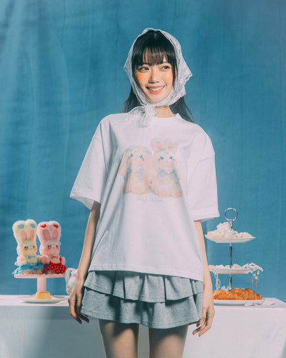 GROCERY x GRRRR PUDDING & CIJEO OVERSIZED TEE/ WHITE - GROGROCERY