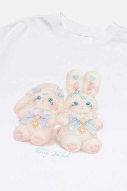 GROCERY x GRRRR PUDDING & CIJEO OVERSIZED TEE/ WHITE - GROGROCERY