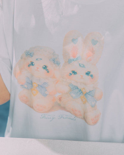 GROCERY x GRRRR PUDDING & CIJEO OVERSIZED TEE/ WHITE - GROGROCERY