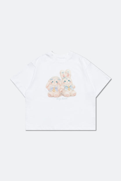 GROCERY x GRRRR PUDDING & CIJEO OVERSIZED TEE/ WHITE - GROGROCERY