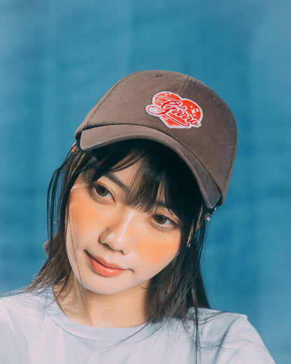 GROCERY x GRRRR WASHED LOGO CAP WITH BOW/ BROWN - GROGROCERY