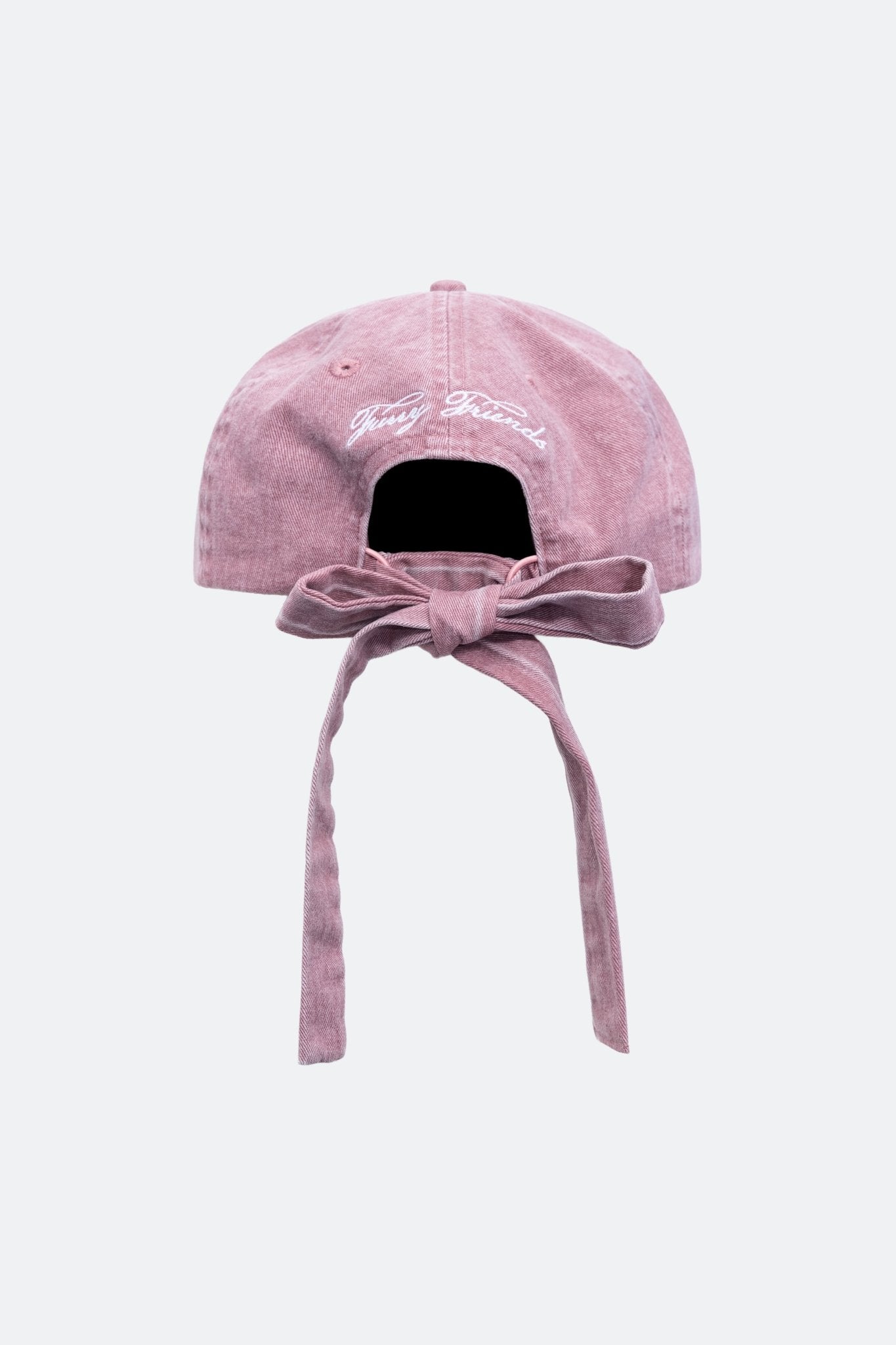 GROCERY x GRRRR WASHED LOGO CAP WITH BOW/ DUSTY PINK - GROGROCERY