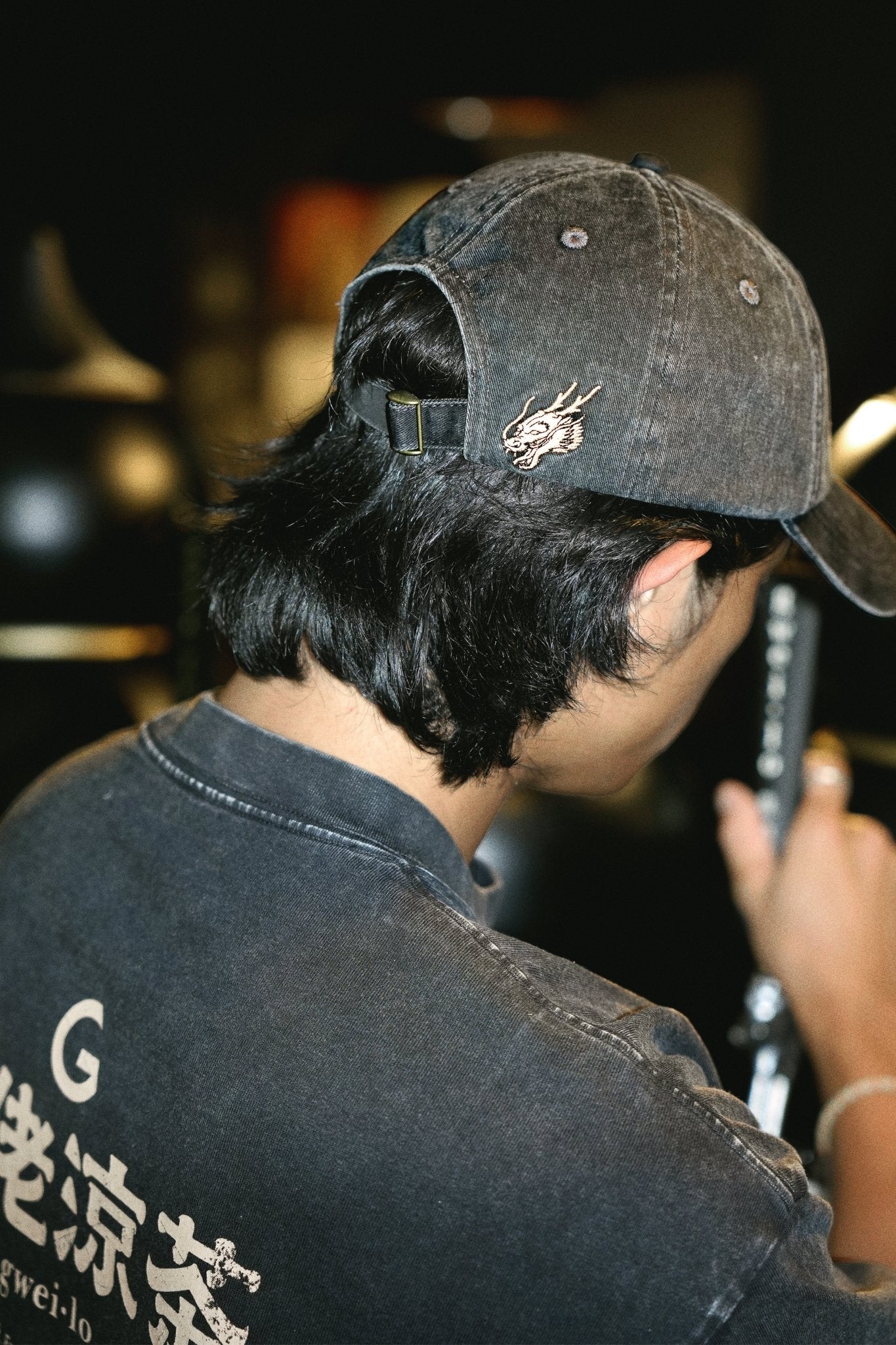 GROCERY x GWEILO BEER EMBROIDERY WASHED CAP/ BLACK - GROGROCERY