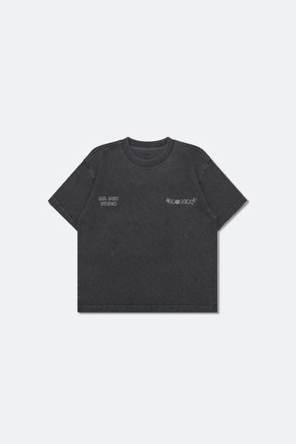 GROCERY X MR MEN STUDIO KIDS SKETCH GRAPHIC TEE/ WASHED BLACK - GROGROCERY