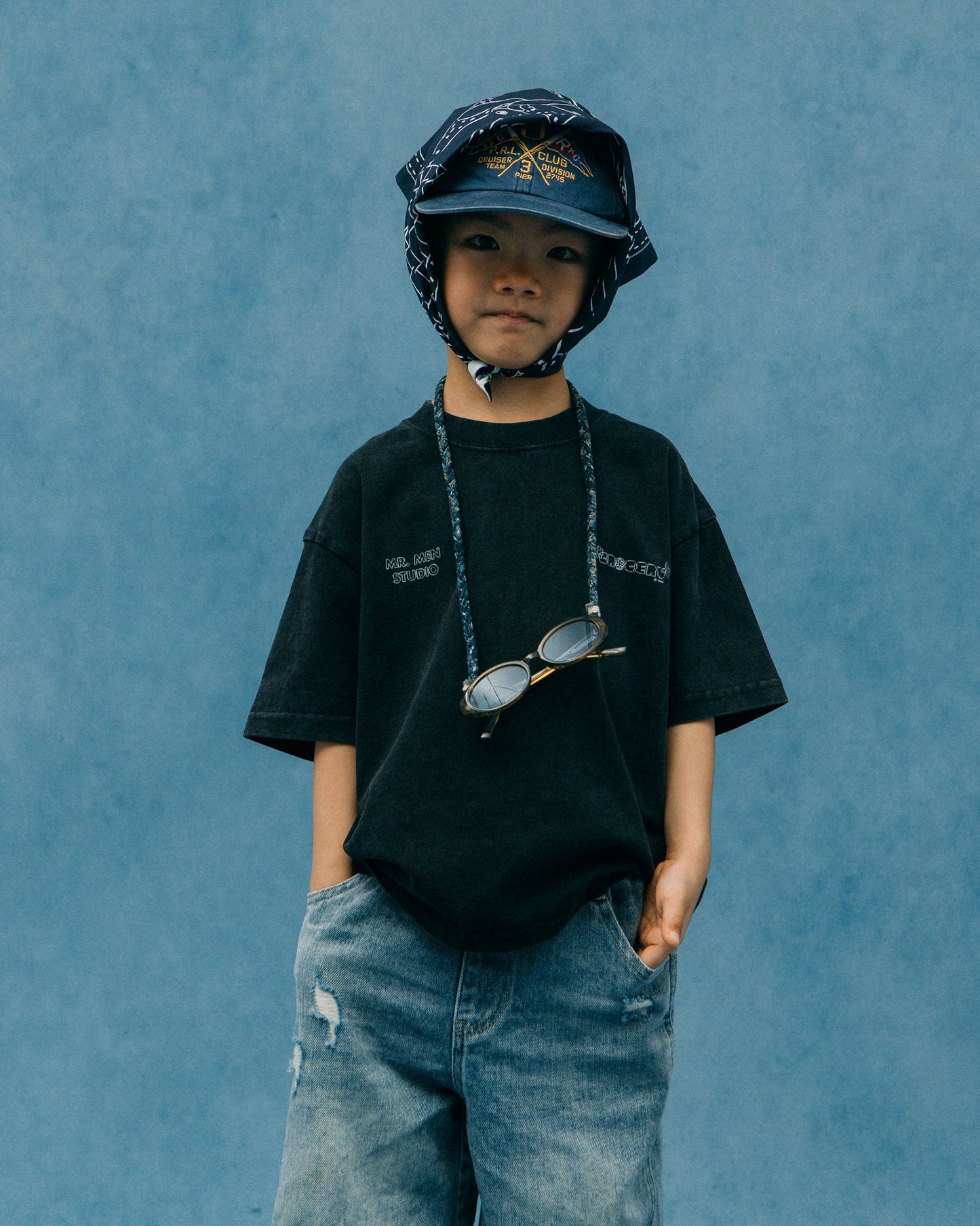 GROCERY X MR MEN STUDIO KIDS SKETCH GRAPHIC TEE/ WASHED BLACK - GROGROCERY