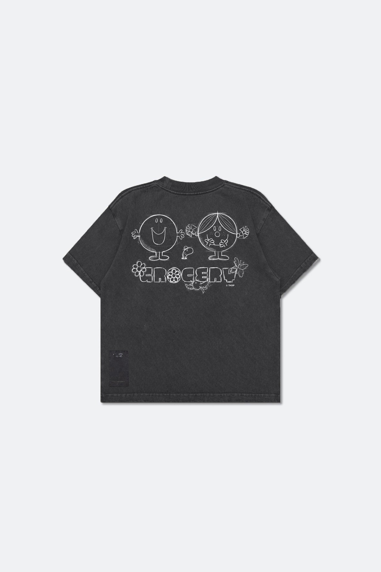 GROCERY X MR MEN STUDIO KIDS SKETCH GRAPHIC TEE/ WASHED BLACK - GROGROCERY