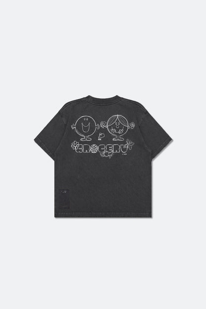 GROCERY X MR MEN STUDIO KIDS SKETCH GRAPHIC TEE/ WASHED BLACK - GROGROCERY