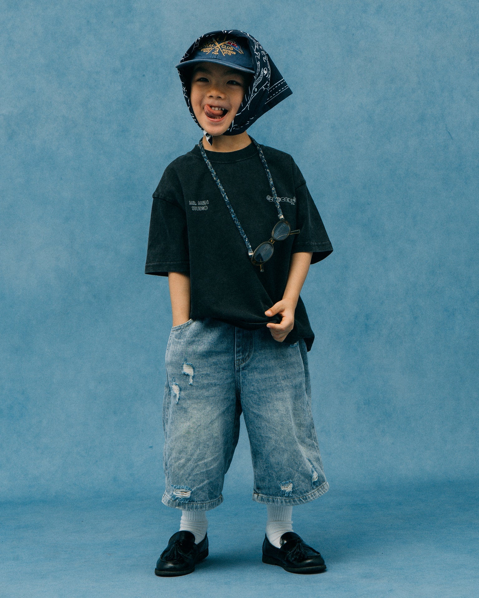 GROCERY X MR MEN STUDIO KIDS SKETCH GRAPHIC TEE/ WASHED BLACK - GROGROCERY