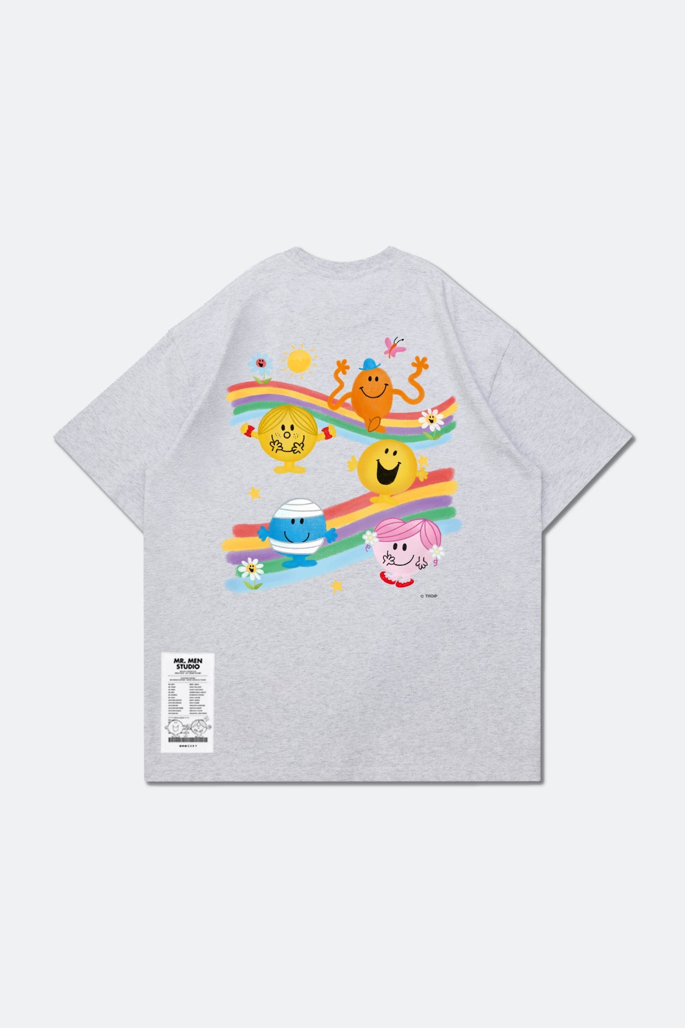 GROCERY X MR MEN STUDIO PASTEL GRAPHIC TEE/ GREY - GROGROCERY