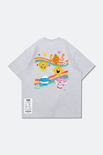 GROCERY X MR MEN STUDIO PASTEL GRAPHIC TEE/ GREY - GROGROCERY