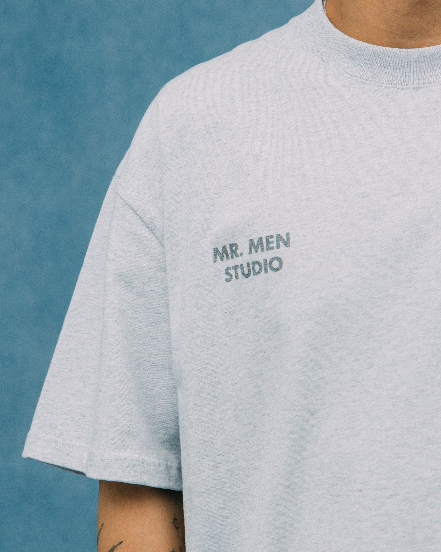 GROCERY X MR MEN STUDIO PASTEL GRAPHIC TEE/ GREY - GROGROCERY
