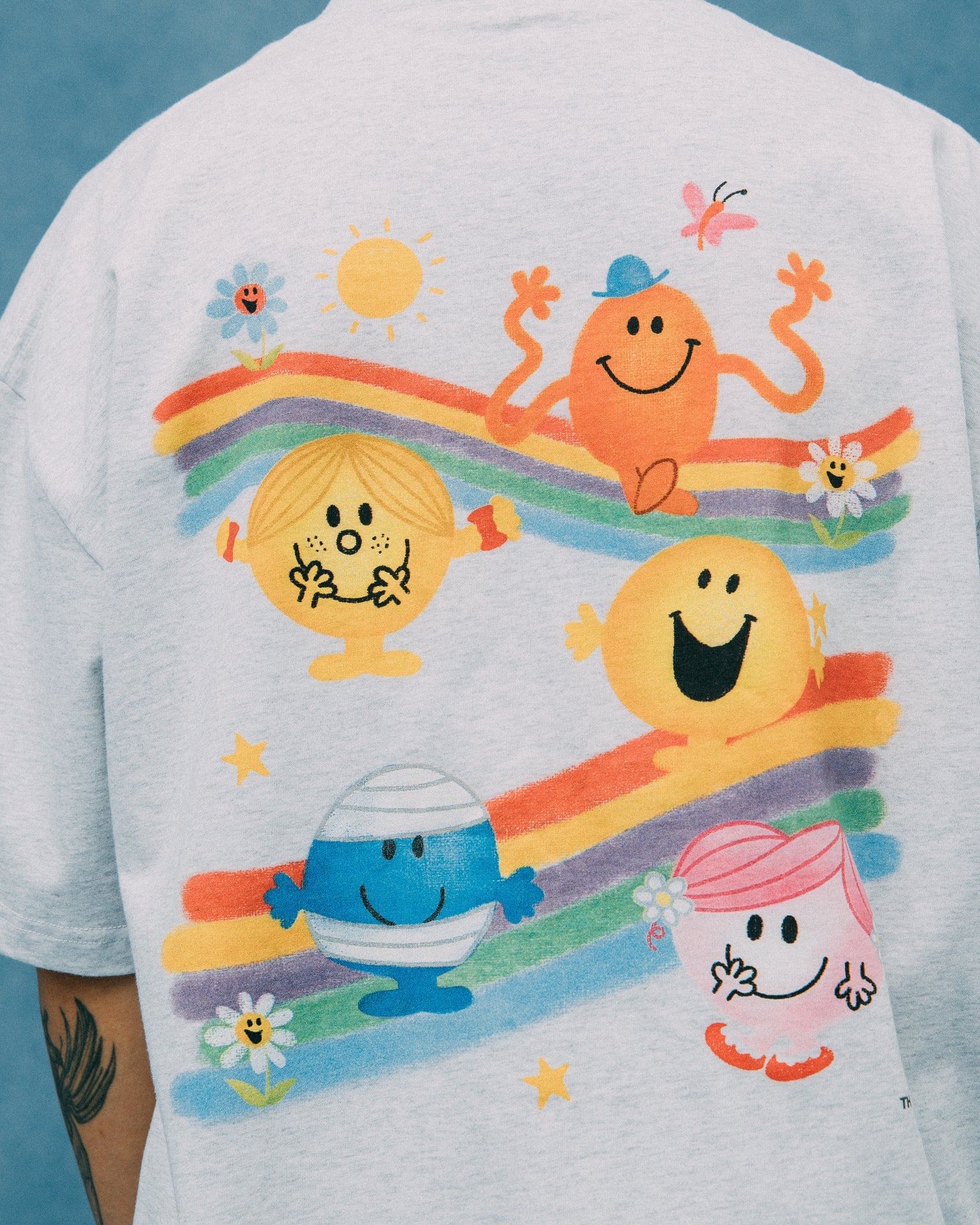 GROCERY X MR MEN STUDIO PASTEL GRAPHIC TEE/ GREY - GROGROCERY