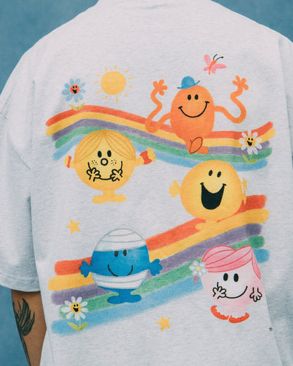 GROCERY X MR MEN STUDIO PASTEL GRAPHIC TEE/ GREY - GROGROCERY