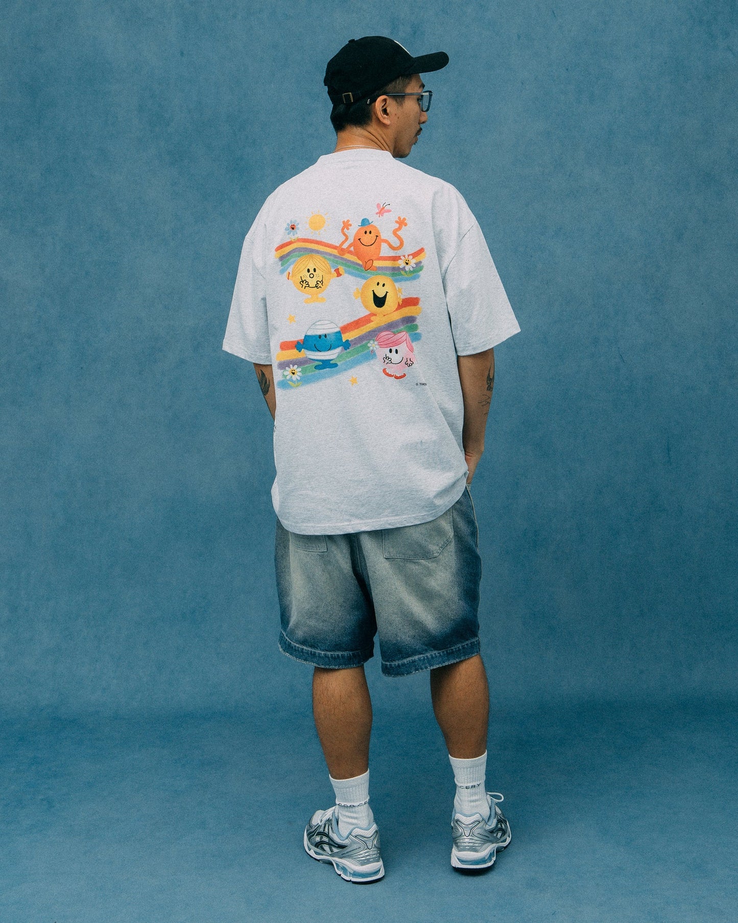 GROCERY X MR MEN STUDIO PASTEL GRAPHIC TEE/ GREY - GROGROCERY