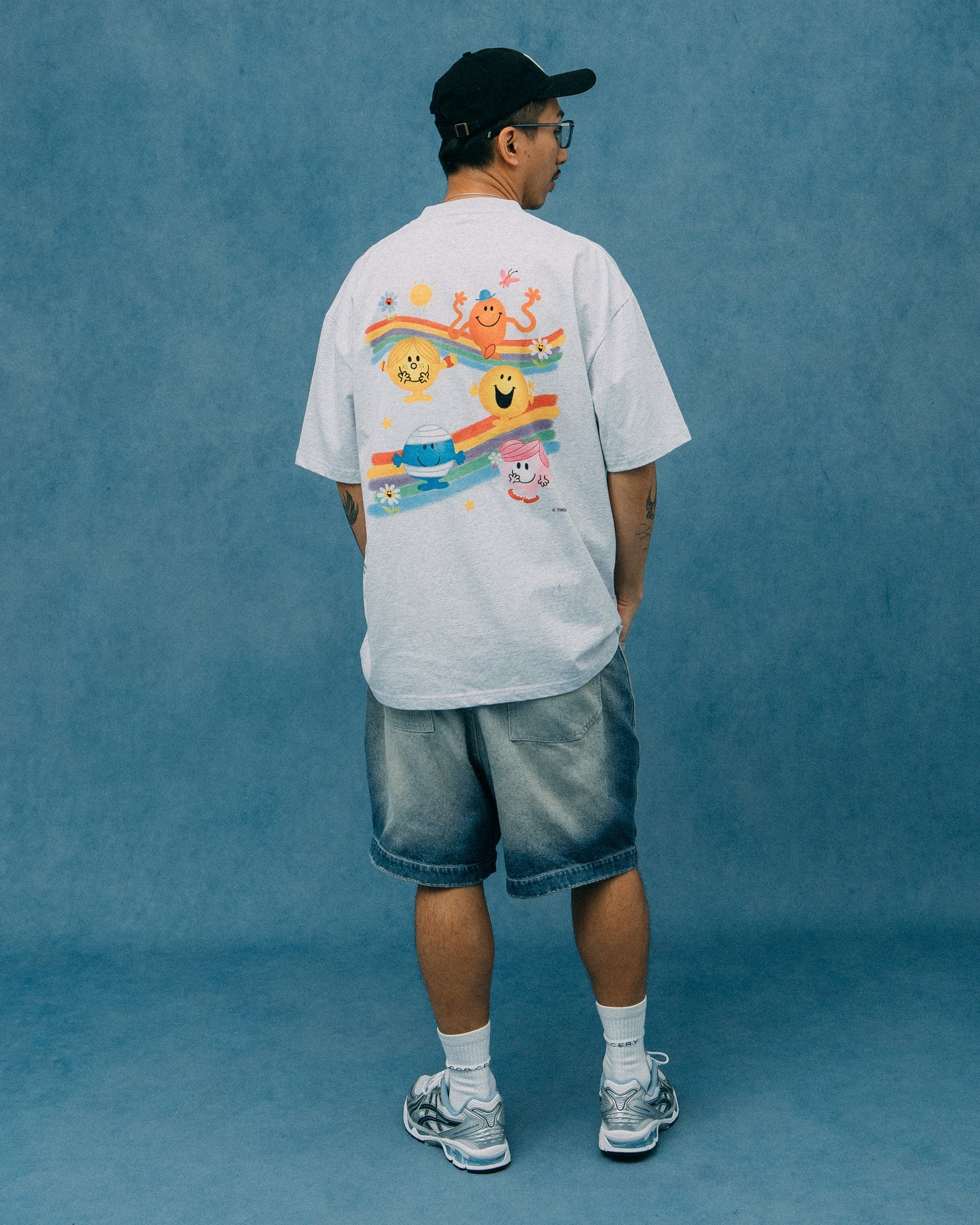 GROCERY X MR MEN STUDIO PASTEL GRAPHIC TEE/ GREY - GROGROCERY