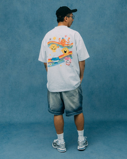 GROCERY X MR MEN STUDIO PASTEL GRAPHIC TEE/ GREY - GROGROCERY