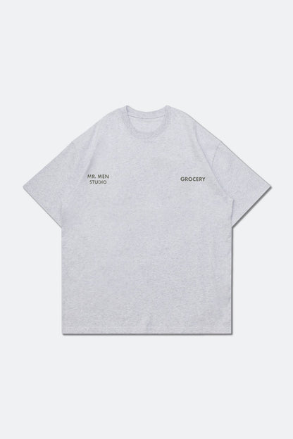GROCERY X MR MEN STUDIO PASTEL GRAPHIC TEE/ GREY - GROGROCERY