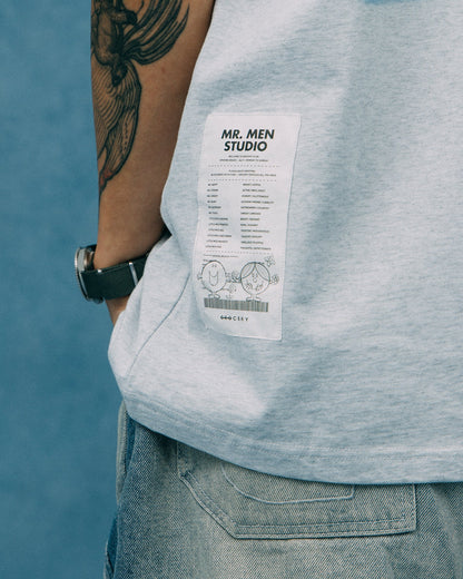 GROCERY X MR MEN STUDIO PASTEL GRAPHIC TEE/ GREY - GROGROCERY