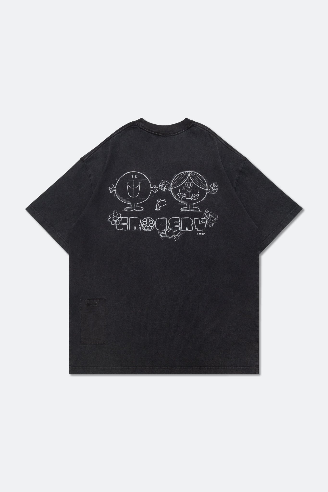 GROCERY X MR MEN STUDIO SKETCH GRAPHIC TEE/ WASHED BLACK - GROGROCERY