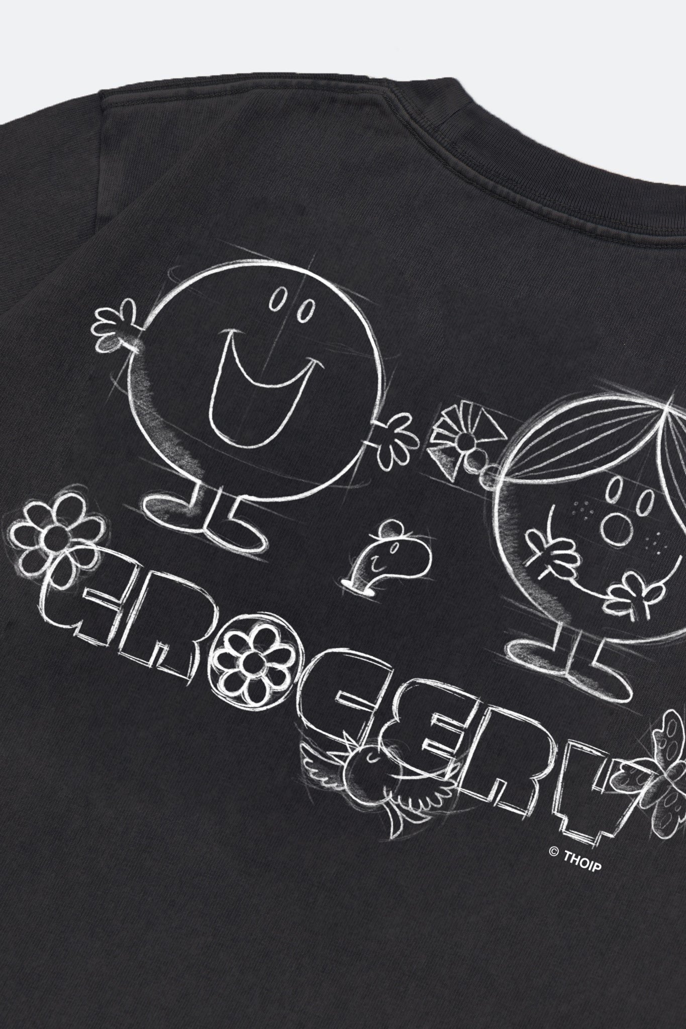 GROCERY X MR MEN STUDIO SKETCH GRAPHIC TEE/ WASHED BLACK - GROGROCERY