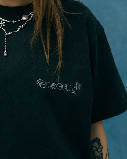 GROCERY X MR MEN STUDIO SKETCH GRAPHIC TEE/ WASHED BLACK - GROGROCERY
