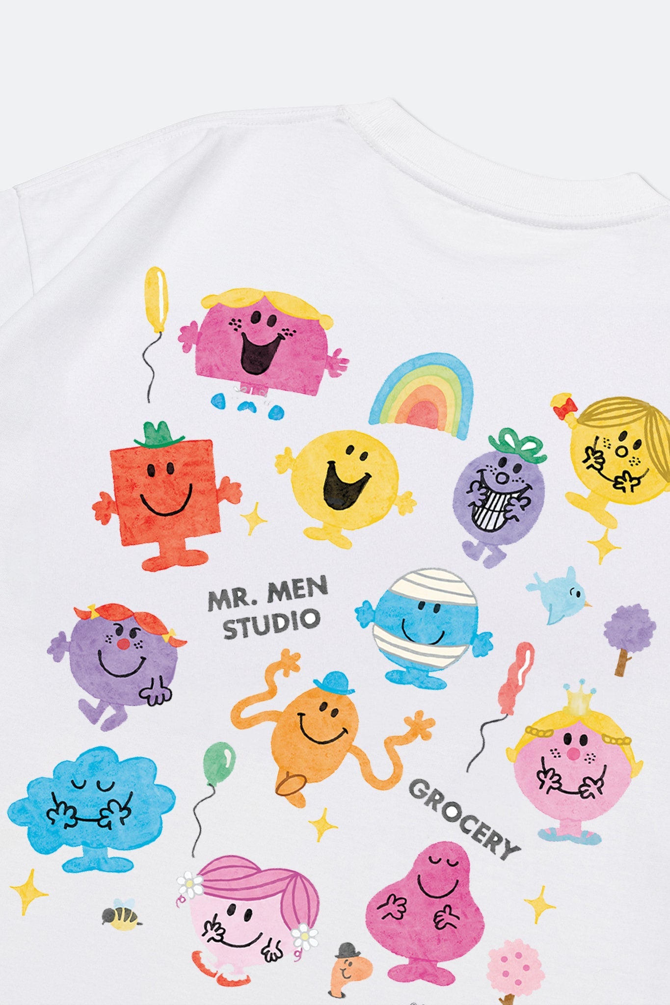 GROCERY X MR MEN STUDIO WATERCOLOR GRAPHIC TEE/ WHITE - GROGROCERY
