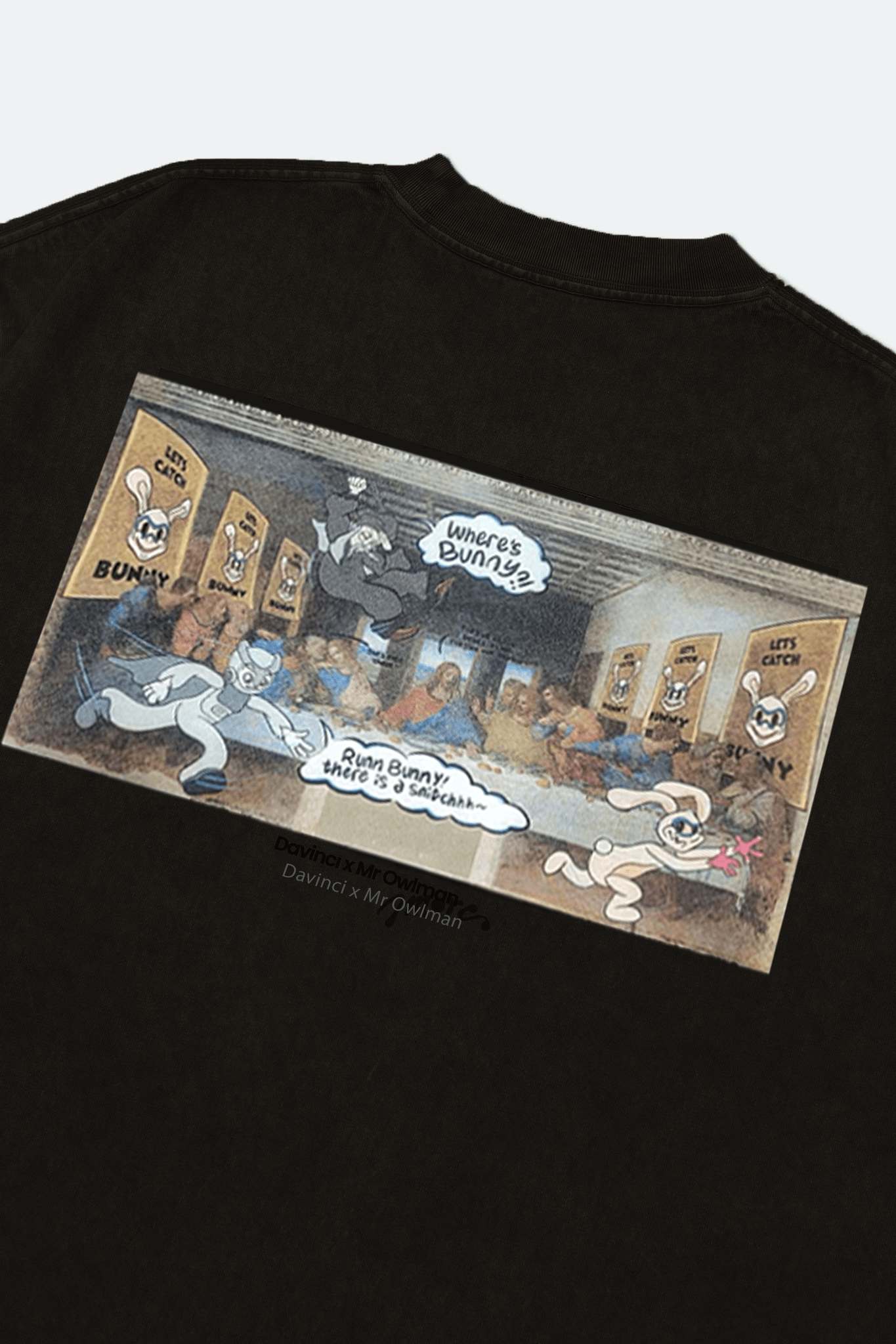 GROCERY X MR. OWLMAN & FRIENDS LAST SUPPER TEE/ BLACK - GROGROCERY