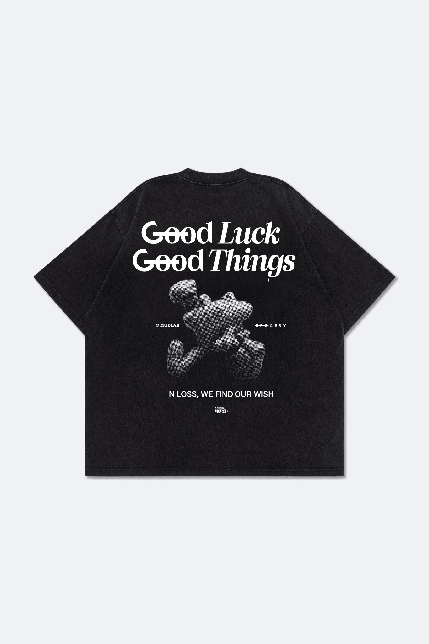 GROCERY X MUDLAB WASHED GRAPHIC TEE/ BLACK - GROGROCERY