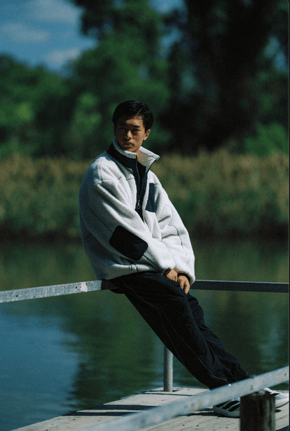 GROCERY X NEEDLESS FLEECE JACKET/ WHITE - GROGROCERY