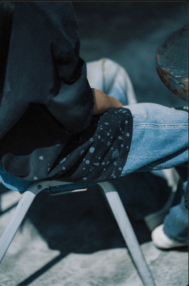 GROCERY X NEEDLESS PAINTED WASHED LOGO TEE/ BLACK - GROGROCERY