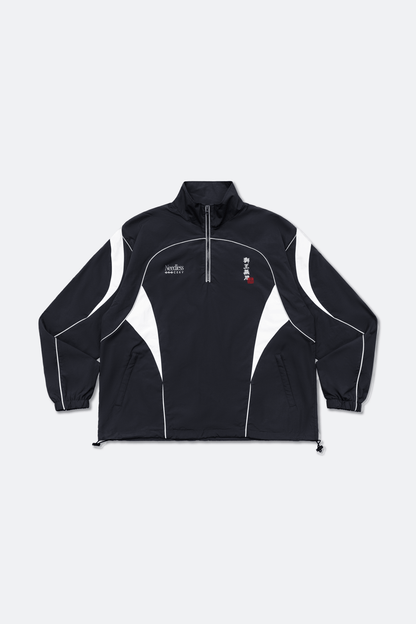 GROCERY X NEEDLESS REFLECTIVE HALF ZIP TRACK JACKET/ BLACK - GROGROCERY
