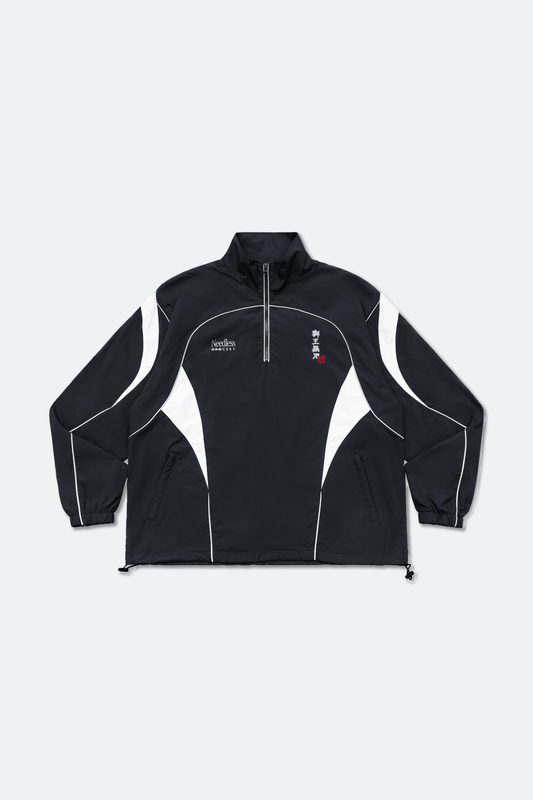 GROCERY X NEEDLESS REFLECTIVE HALF ZIP TRACK JACKET/ BLACK - GROGROCERY