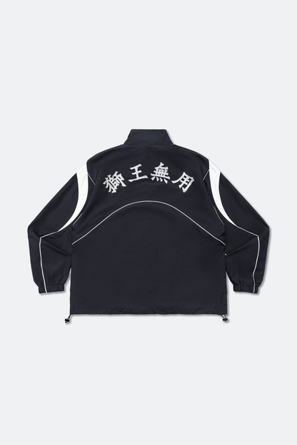 GROCERY X NEEDLESS REFLECTIVE HALF ZIP TRACK JACKET/ BLACK - GROGROCERY
