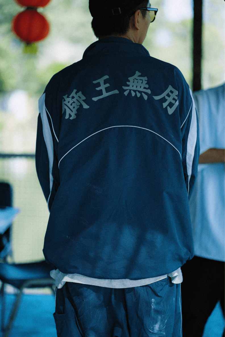 GROCERY X NEEDLESS REFLECTIVE HALF ZIP TRACK JACKET/ TEAL BLUE - GROGROCERY